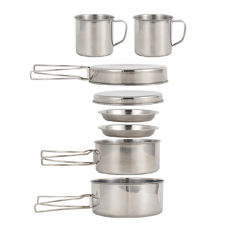 Camping Cooking Cylinder - Juego de 8 Piezas de Utensilios