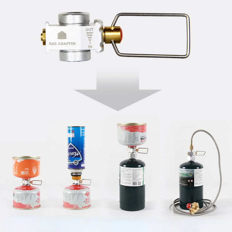 Cooking On Camping Stove - Adaptador de recarga de Gas para