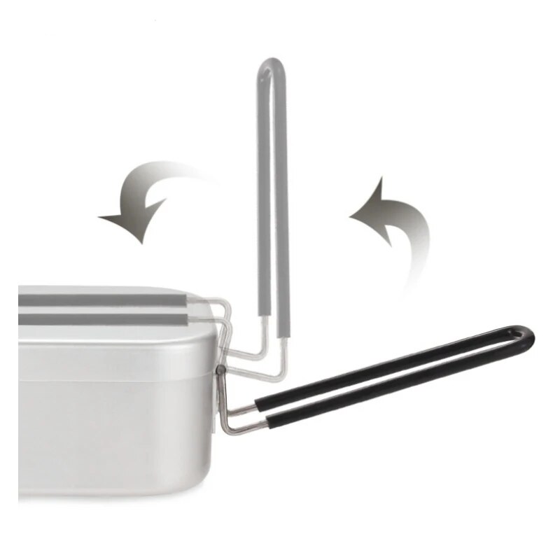 Camping Cooking Tray - Fiambreras de aluminio de 800/1400ML, vajilla