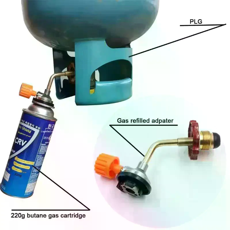 Cooking On Camping Stove - Conector adaptador para recarga de cilindros