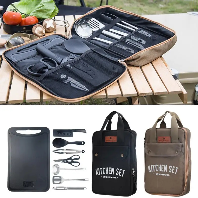 Camping Cooking Windscreen - Juego de Utensilios de Cocina para