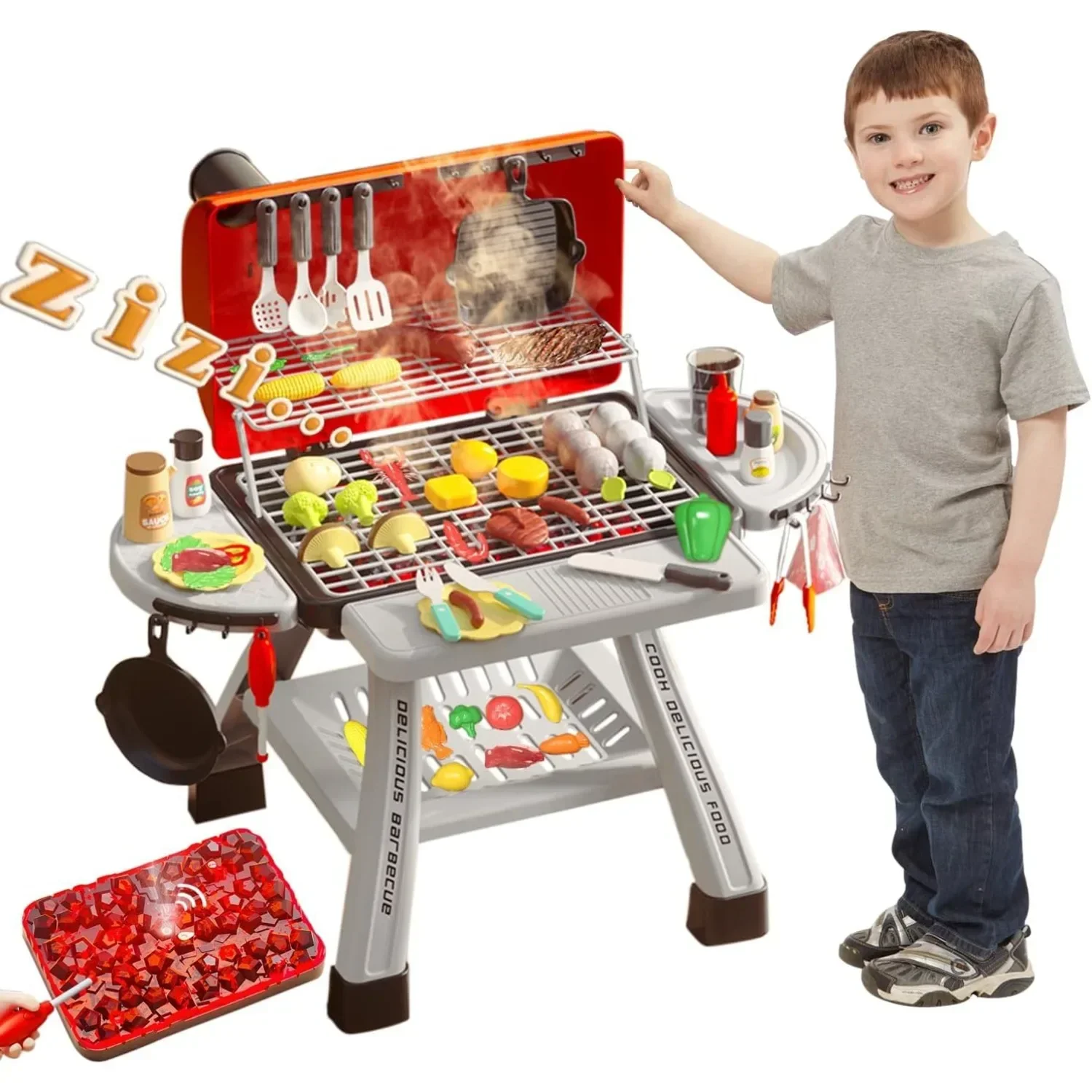 Camping Cooking Kids - Juego de juguetes para parrilla de