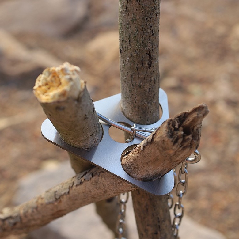 Camping Cooking Multi Tool - Trípode de Acero Inoxidable para Camping,