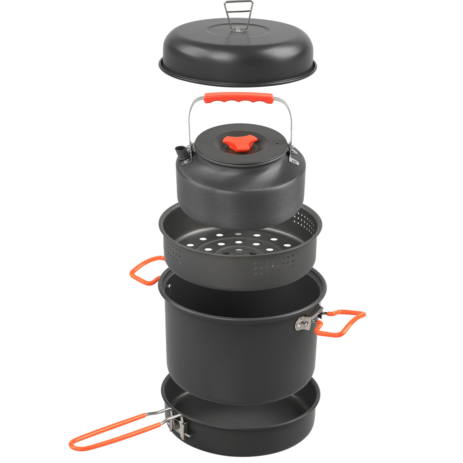 Camping Cooking Pot Set - Juego de utensilios de cocina al