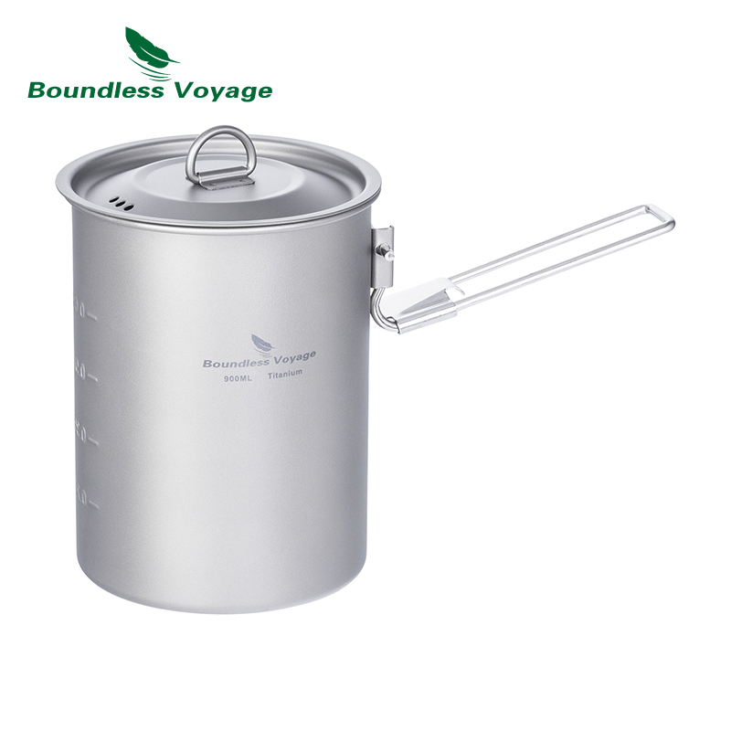 Camping Cooking Tray - Boundless Voyage-olla de titanio de 900ml,