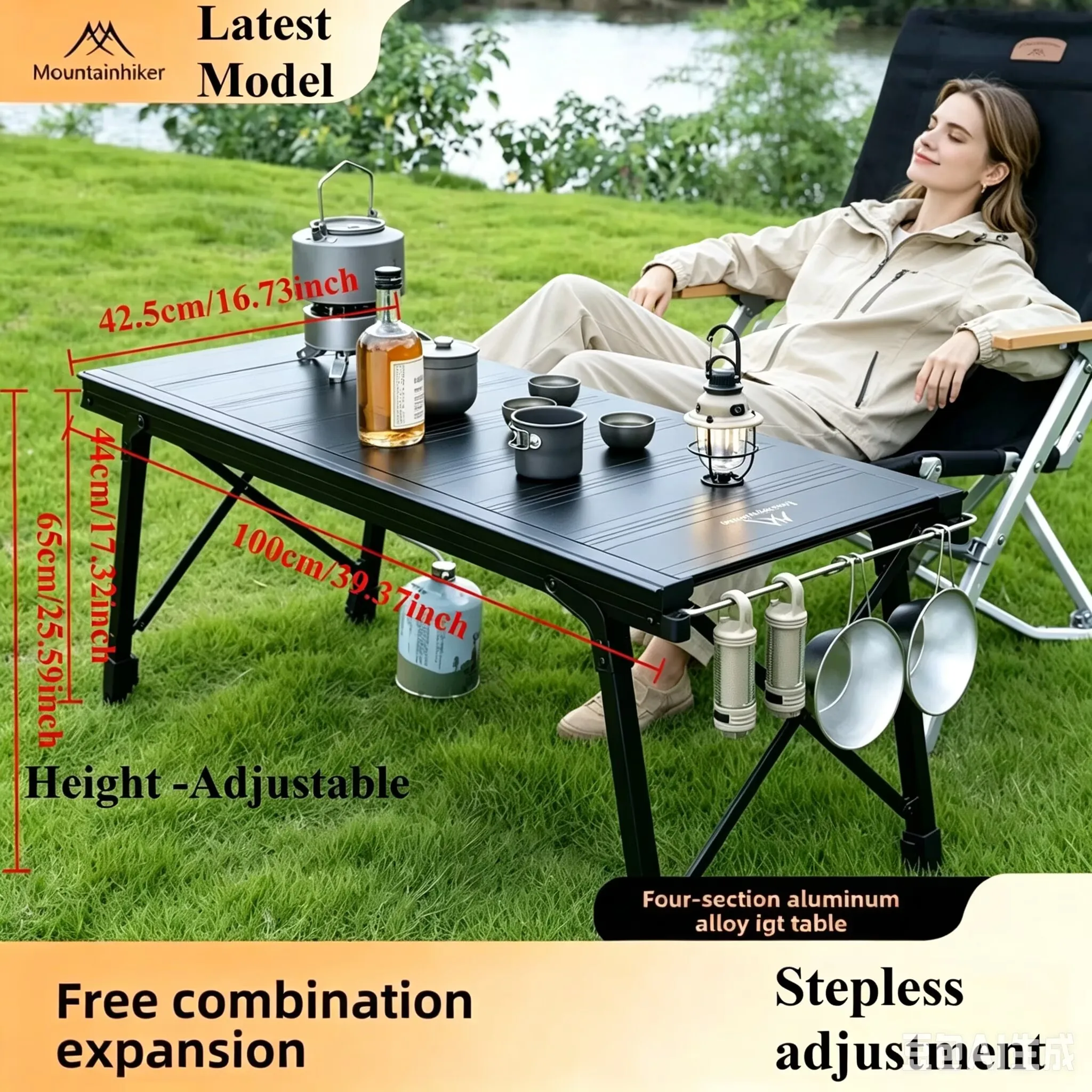 Camping Cooking Options - Mesa Plegable IGT Mejorada para Camping,