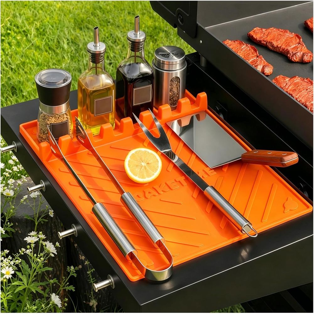 Camping Cooking Accessories - Tapetes de Silicona para Parrilla o