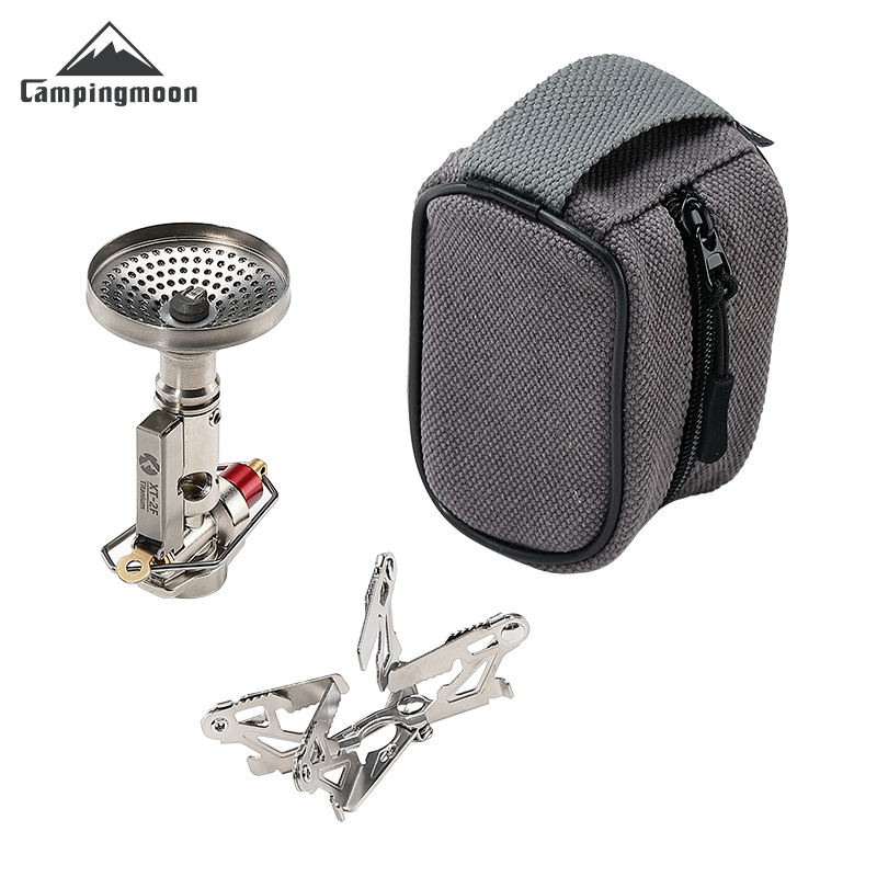 Cooking On Camping Stove - CAMPINGMOON XT-2F Xuanfeng Estufa de Titanio