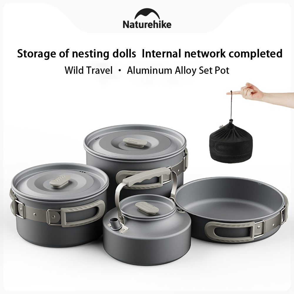 Camping Cooking Pot Set - Naturehike-Juego de ollas al aire libre,