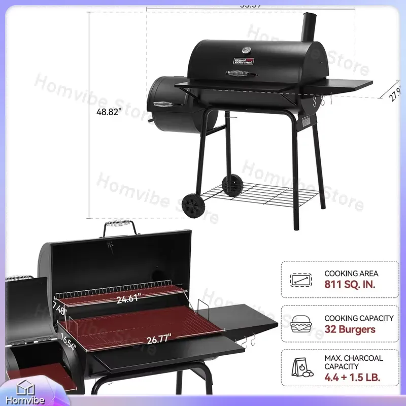 Parrilla de carbón con ahumado - Camping Cooking Cover reseña y precio