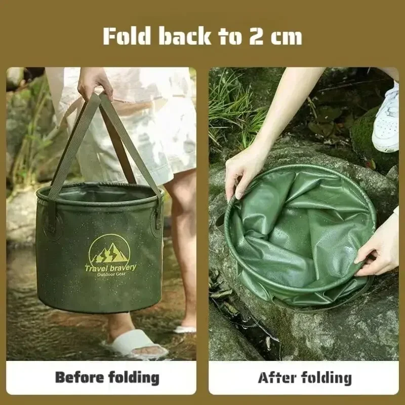 Cubo portátil plegable con cub - Camping Cooking Cover reseña y precio