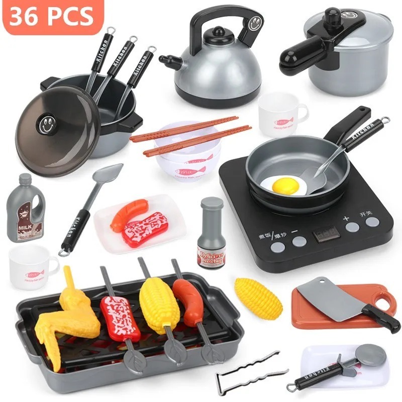 Juego de juguetes de cocina pa - Camping Cooking Kids reseña y precio