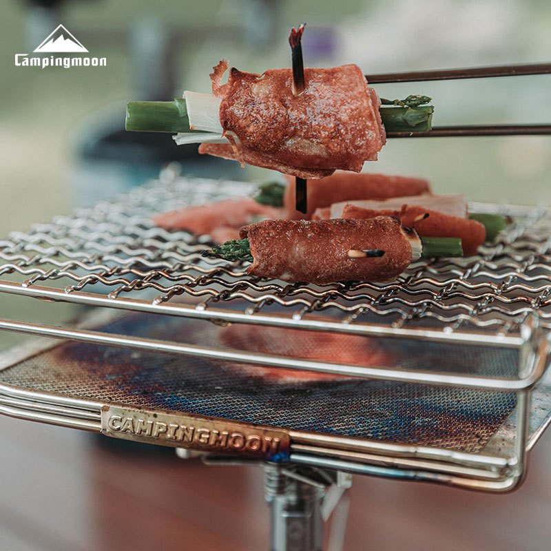 CAMPINGMOON Rejilla Plegable d - Cooking On Camping Stove reseña y precio