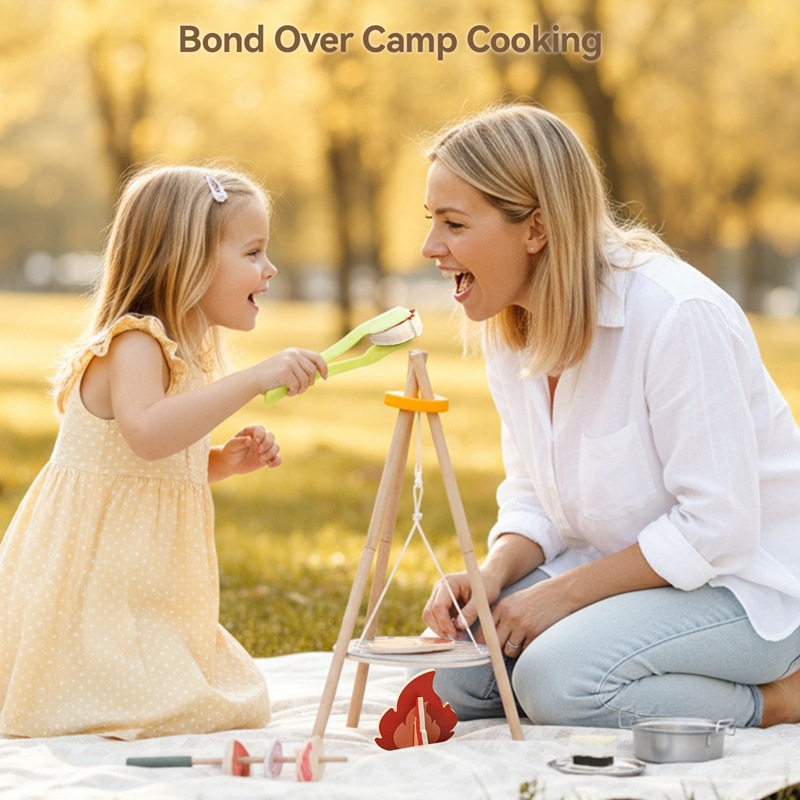 Juego de Juguetes de Madera pa - Camping Cooking Kids reseña y precio