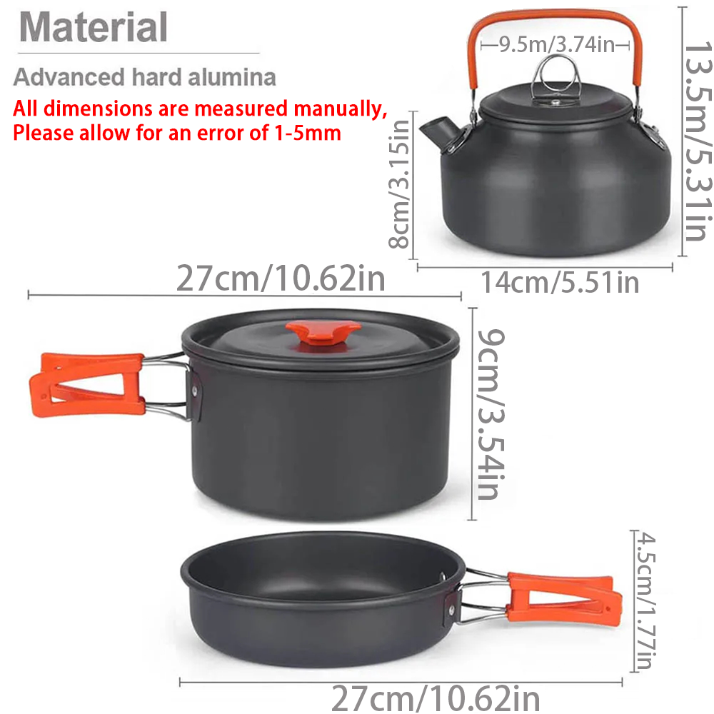 1 Uds./1 Juego de utensilios d - Camping Cooking Pot Set reseña y precio