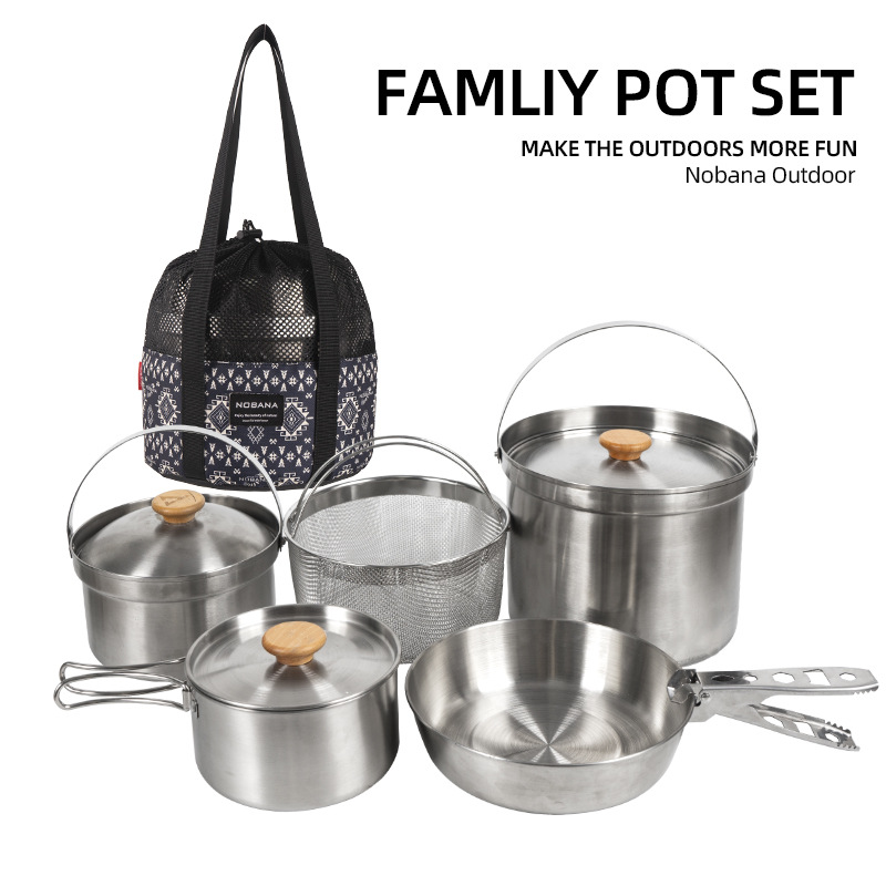 NOBANA, el más nuevo juego de  - Camping Cooking Pot Set reseña y precio