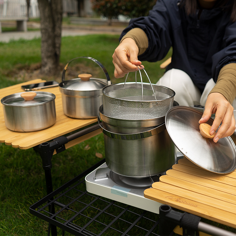 NOBANA, el más nuevo juego de  - Camping Cooking Pot Set reseña y precio