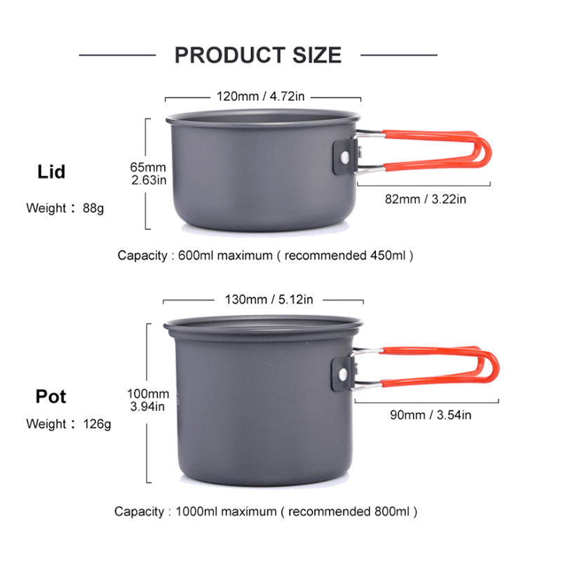 Widesea-utensilios de cocina u - Camping Cooking Pot Set reseña y precio
