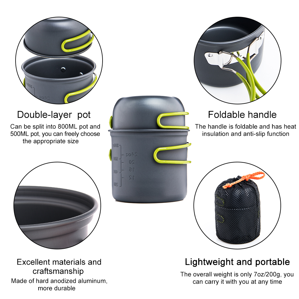Widesea-utensilios de cocina u - Camping Cooking Pot Set reseña y precio