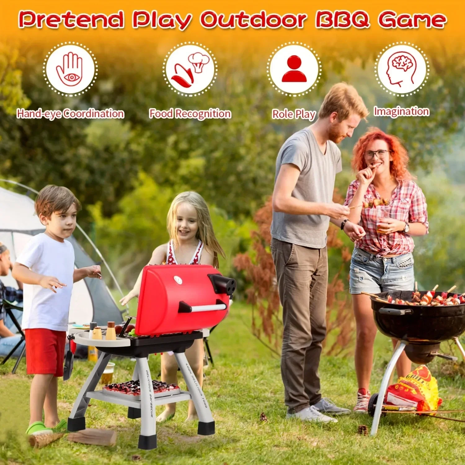 Juego de juguetes para parrill - Camping Cooking Kids reseña y precio