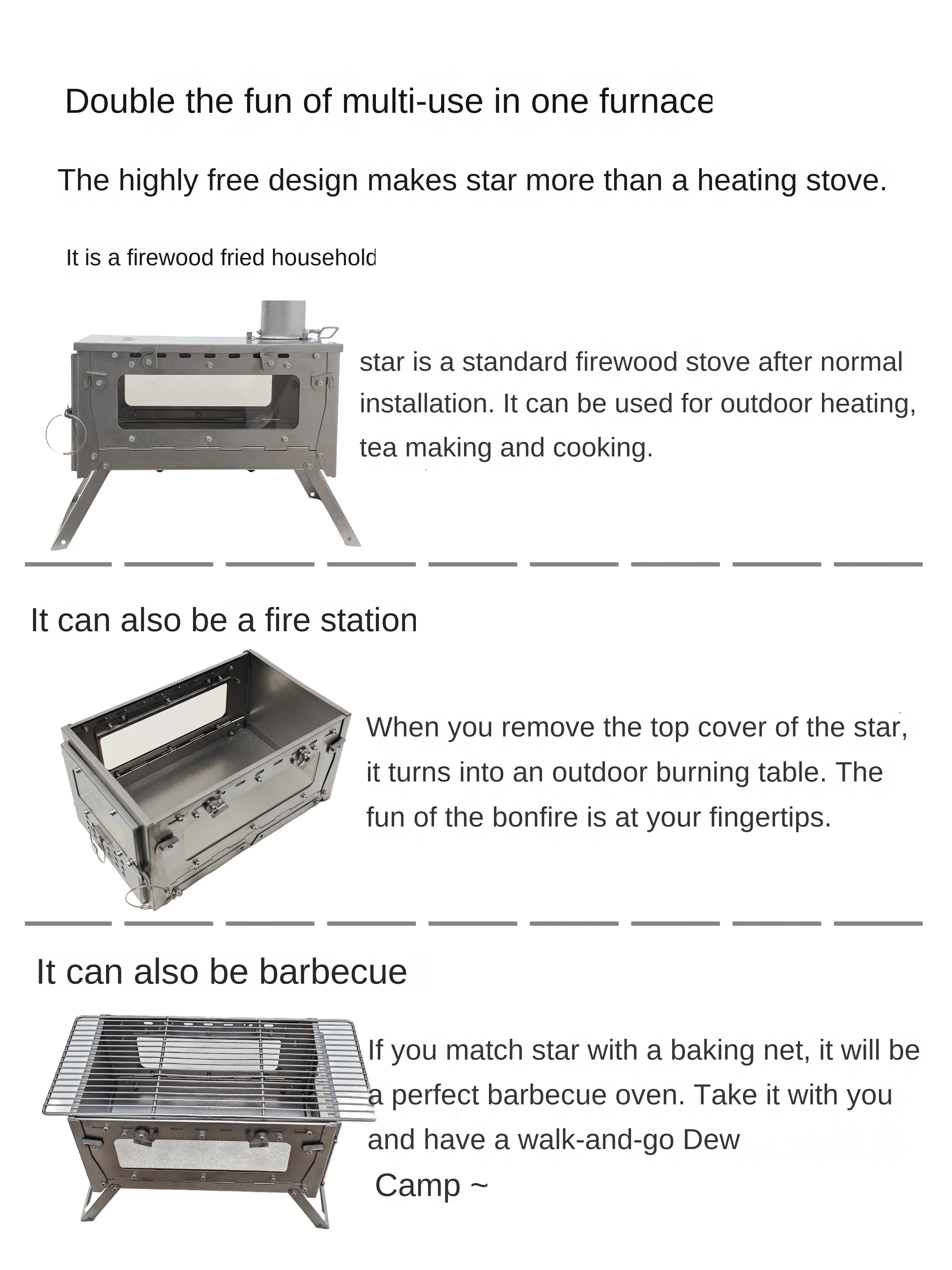 Estufa de leña plegable de ale - Cooking On Camping Stove reseña y precio