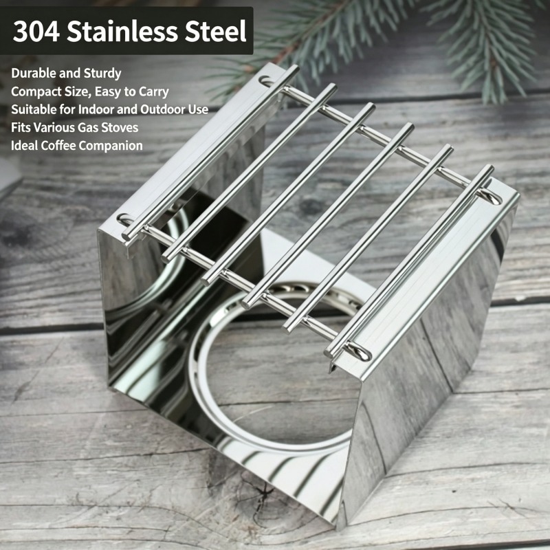 Soporte Cuadrado de Acero Inox - Camping Cooking Accessories reseña y precio