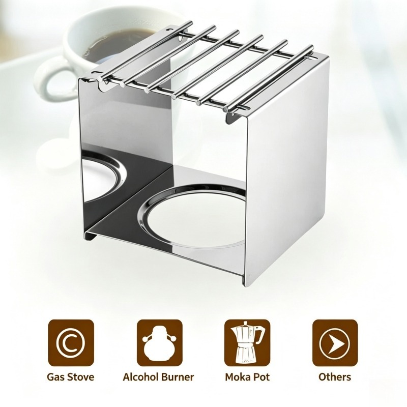 Soporte Cuadrado de Acero Inox - Camping Cooking Accessories reseña y precio