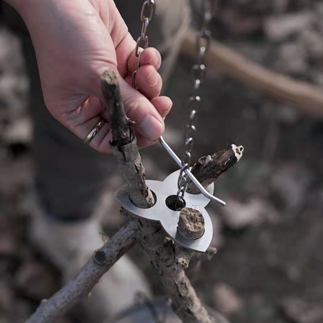 Trípode de Acero Inoxidable pa - Camping Cooking Multi Tool reseña y precio