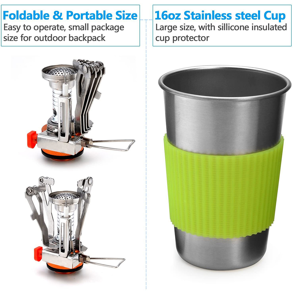 Juego de cocina para acampar a - Camping Cooking Options reseña y precio