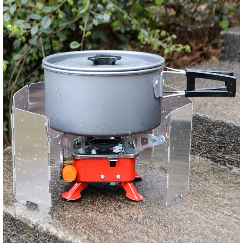 Estufa de camping con 9 placas - Camping Cooking Windscreen reseña y precio