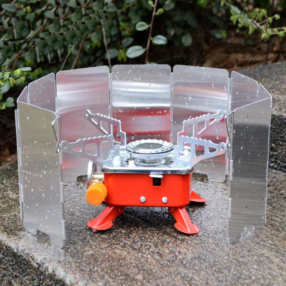 Estufa de camping con 9 placas - Camping Cooking Windscreen reseña y precio