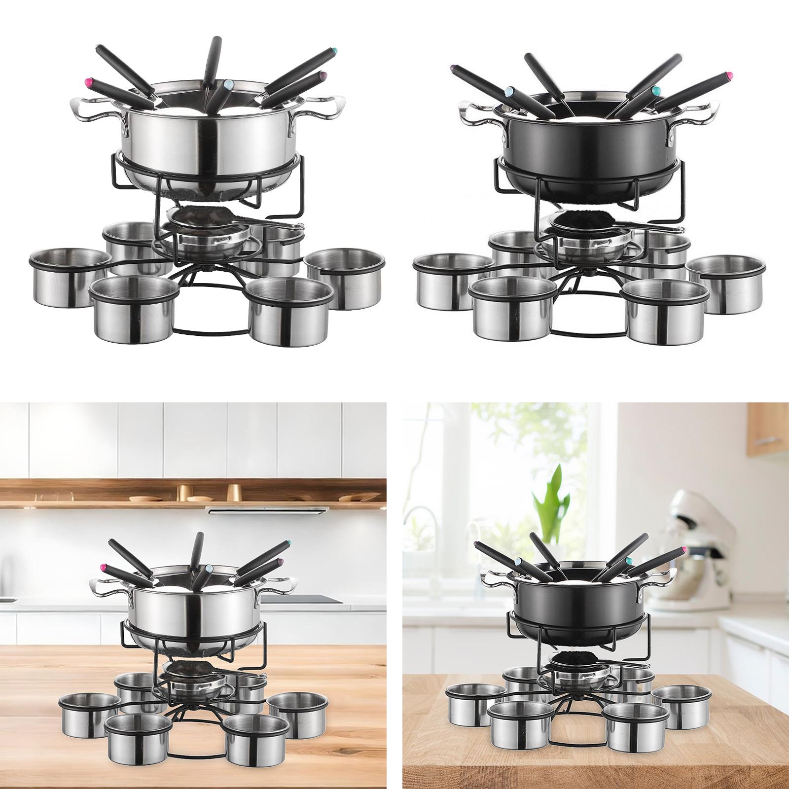 Juego de ollas para fondue, es - Camping Cooking Pot Set reseña y precio