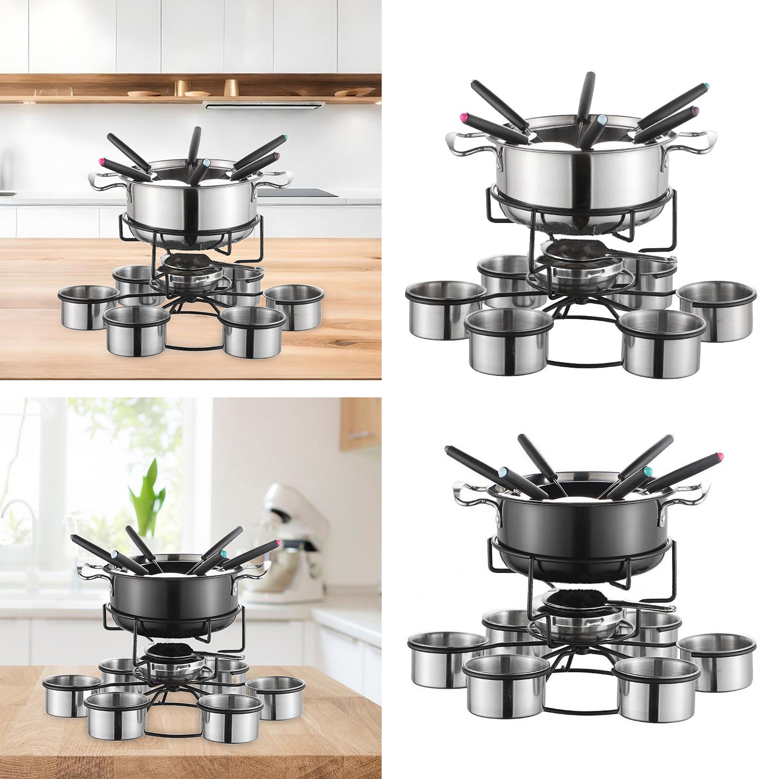 Juego de ollas para fondue, es - Camping Cooking Pot Set reseña y precio