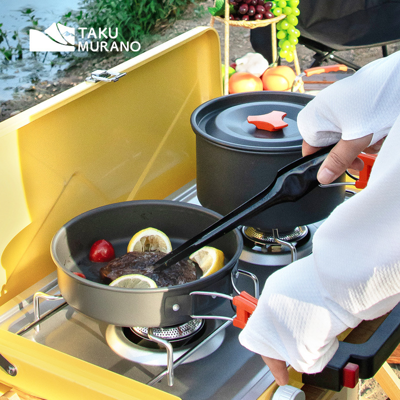 Juego de utensilios de cocina  - Camping Cooking Pot Set reseña y precio