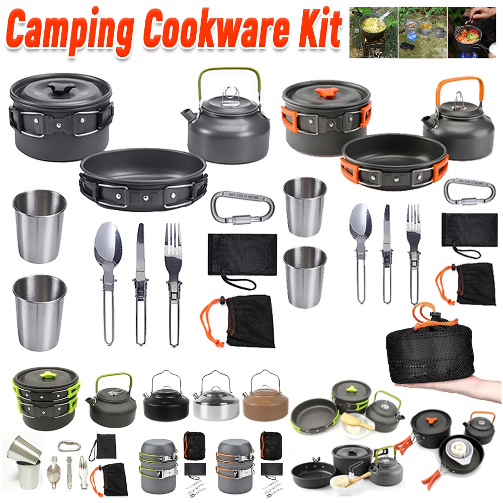 Kit de utensilios de cocina pa - Camping Cooking Pot Set reseña y precio