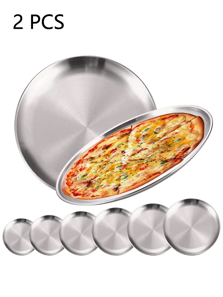 2 Platos Redondos de Acero Ino - Camping Cooking Tray reseña y precio